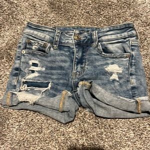 COPY - American Eagle Size 00 Ripped Jean Shorts